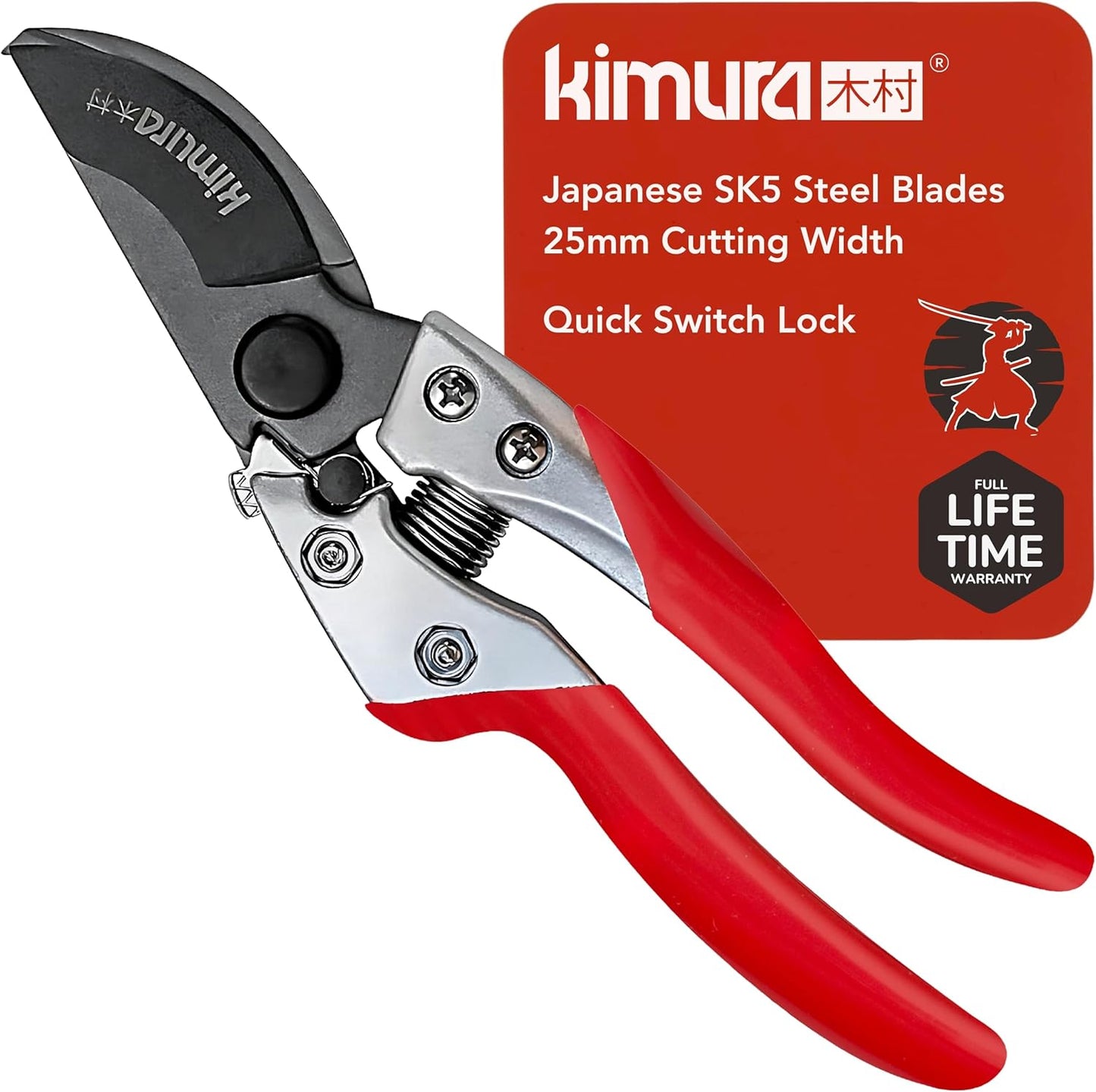 Kimura Pro 8” Pruning Shears, Japanese SK5 Steel Blades